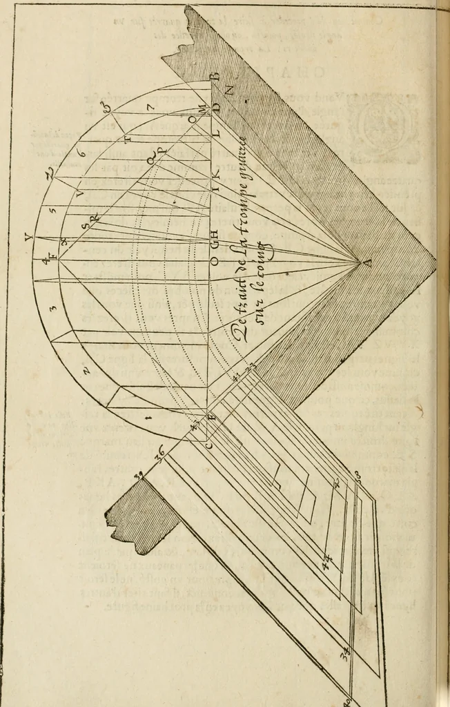 An illustration from Architecture de Philibert de l'Orme ... : uure entiere contenant onze livres, augmentée de deux, & autres figures non encores veuës, tant pour desseins qu'ornemens de maisons : avec vne belle inuention pour bien bastir, & à petits fraiz .., 1626, leaf 203