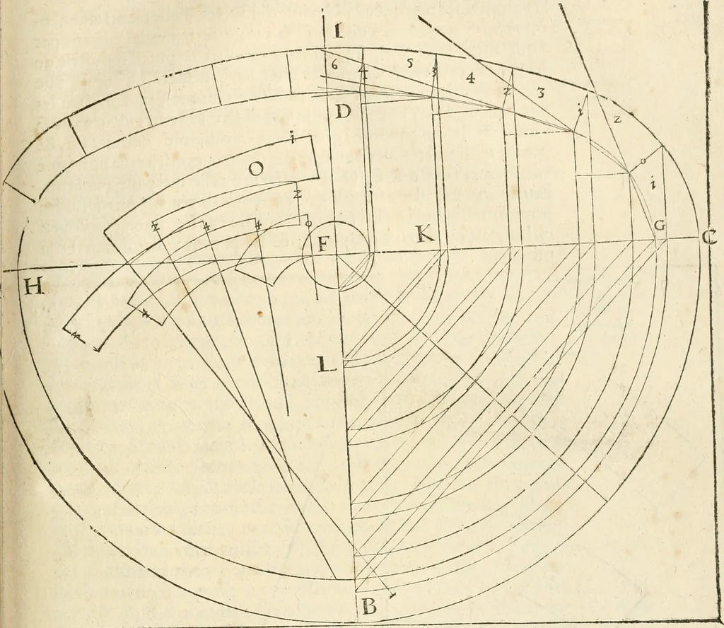 An illustration from Architecture de Philibert de l'Orme ... : uure entiere contenant onze livres, augmentée de deux, & autres figures non encores veuës, tant pour desseins qu'ornemens de maisons : avec vne belle inuention pour bien bastir, & à petits fraiz .., 1626, leaf 242