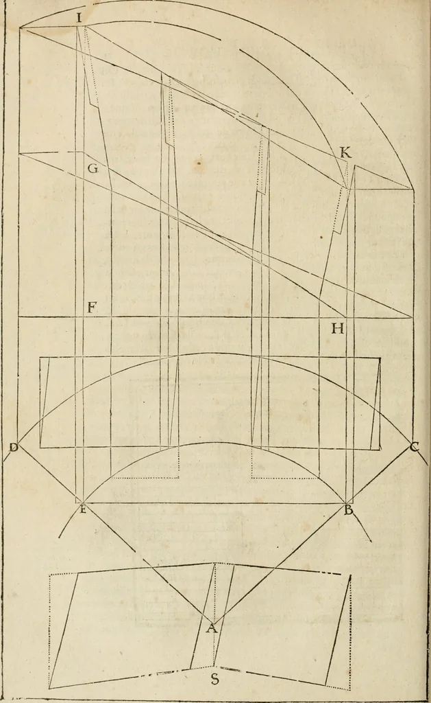 An illustration from Architecture de Philibert de l'Orme ... : uure entiere contenant onze livres, augmentée de deux, & autres figures non encores veuës, tant pour desseins qu'ornemens de maisons : avec vne belle inuention pour bien bastir, & à petits fraiz .., 1626, leaf 249