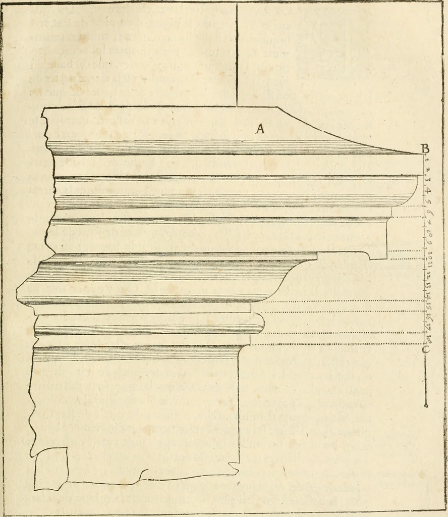An illustration from Architecture de Philibert de l'Orme ... : uure entiere contenant onze livres, augmentée de deux, & autres figures non encores veuës, tant pour desseins qu'ornemens de maisons : avec vne belle inuention pour bien bastir, & à petits fraiz .., 1626, leaf 326