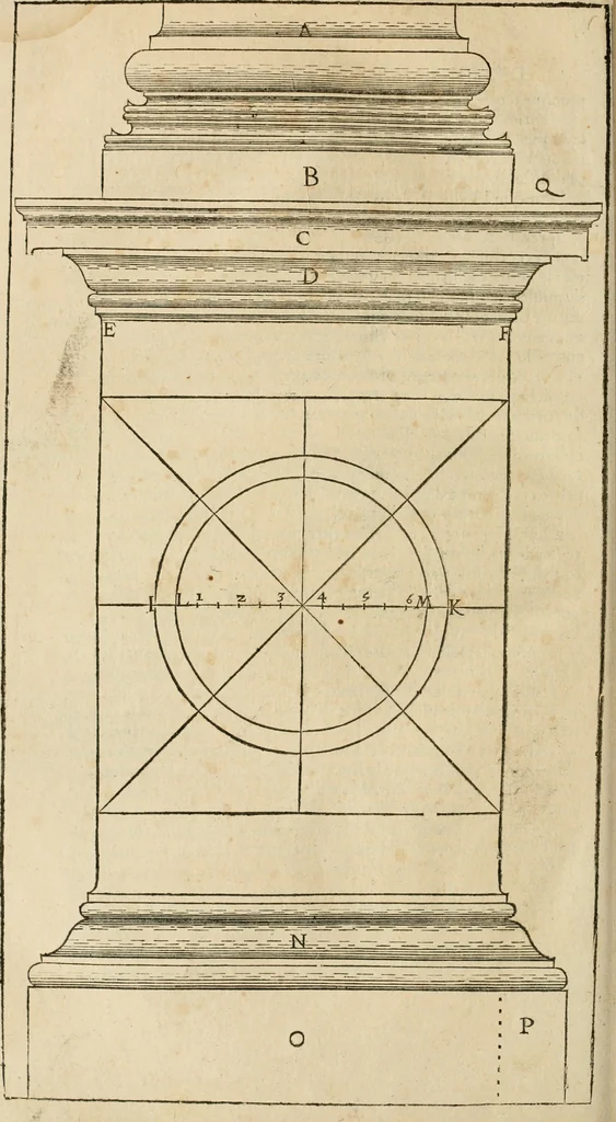 An illustration from Architecture de Philibert de l'Orme ... : uure entiere contenant onze livres, augmentée de deux, & autres figures non encores veuës, tant pour desseins qu'ornemens de maisons : avec vne belle inuention pour bien bastir, & à petits fraiz .., 1626, leaf 329