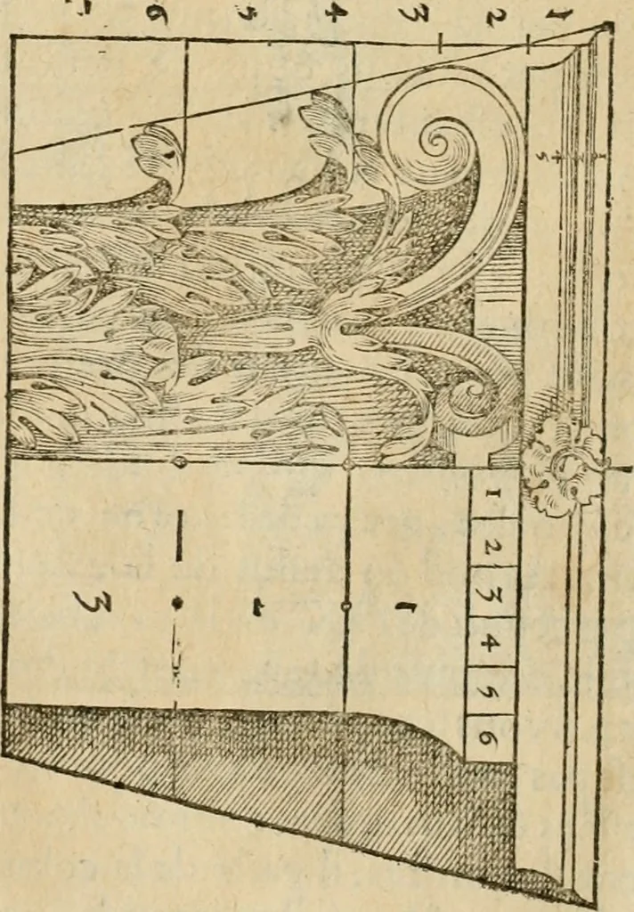 An illustration from Architecture de Philibert de l'Orme ... : uure entiere contenant onze livres, augmentée de deux, & autres figures non encores veuës, tant pour desseins qu'ornemens de maisons : avec vne belle inuention pour bien bastir, & à petits fraiz .., 1626, leaf 365