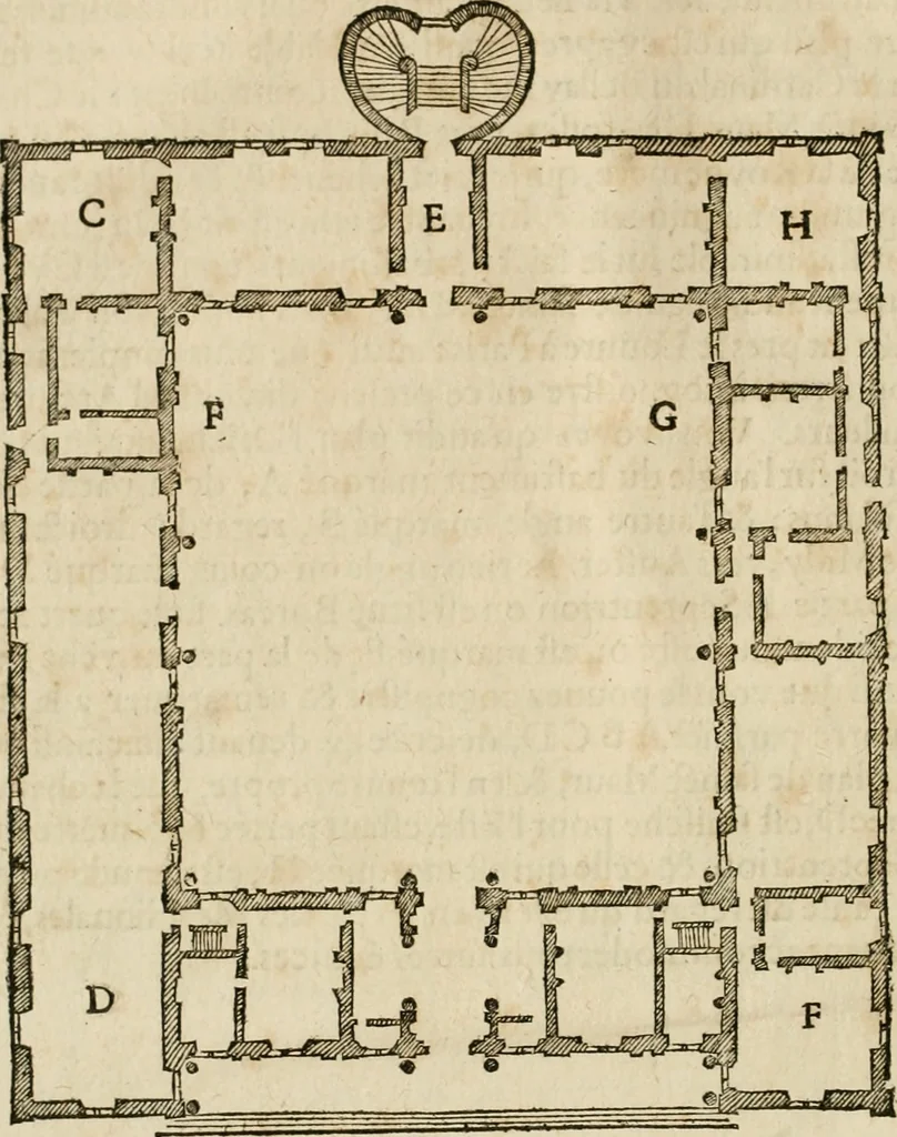 An illustration from Architecture de Philibert de l'Orme ... : uure entiere contenant onze livres, augmentée de deux, & autres figures non encores veuës, tant pour desseins qu'ornemens de maisons : avec vne belle inuention pour bien bastir, & à petits fraiz .., 1626, leaf 37