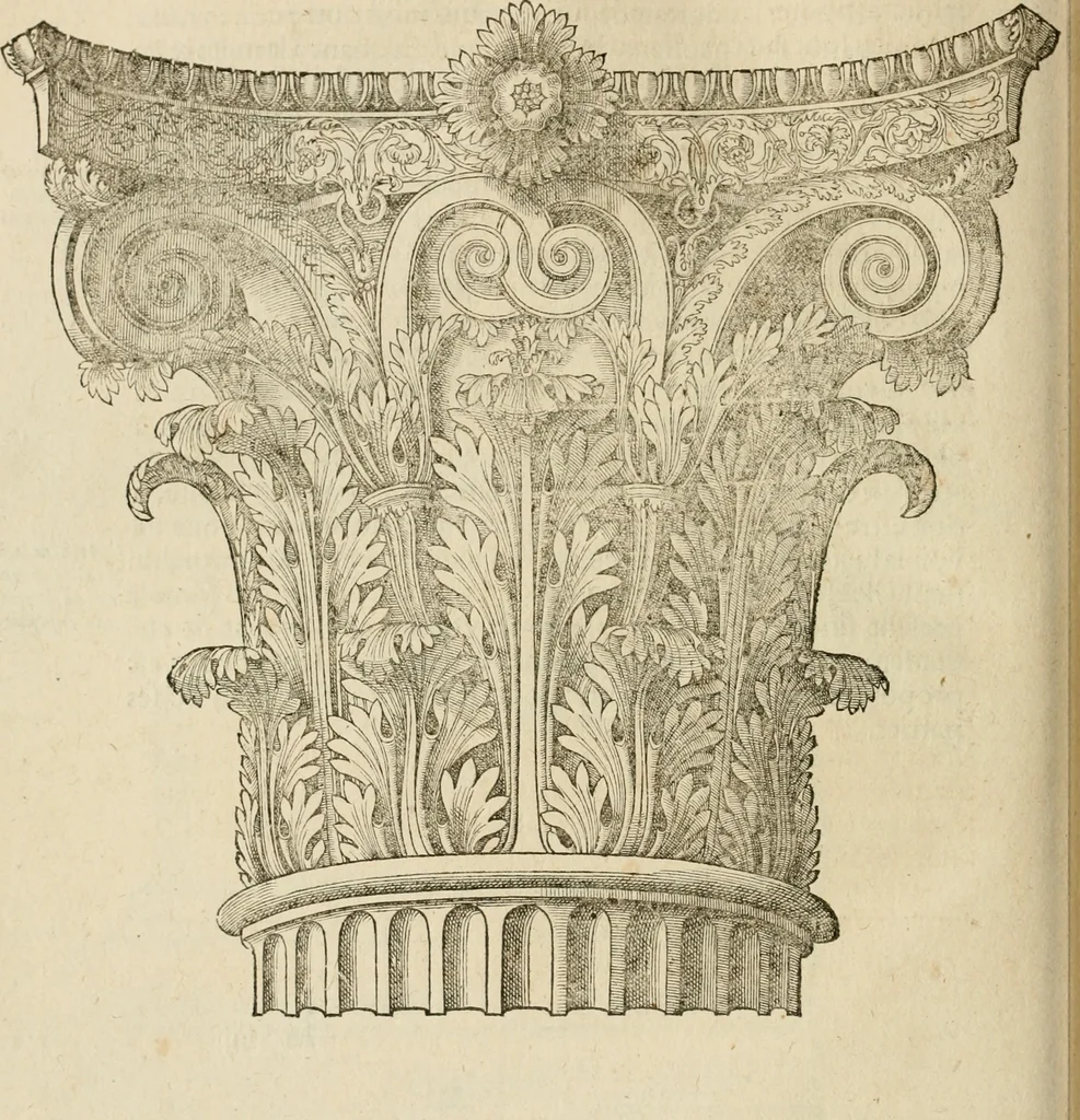 An illustration from Architecture de Philibert de l'Orme ... : uure entiere contenant onze livres, augmentée de deux, & autres figures non encores veuës, tant pour desseins qu'ornemens de maisons : avec vne belle inuention pour bien bastir, & à petits fraiz .., 1626, leaf 395