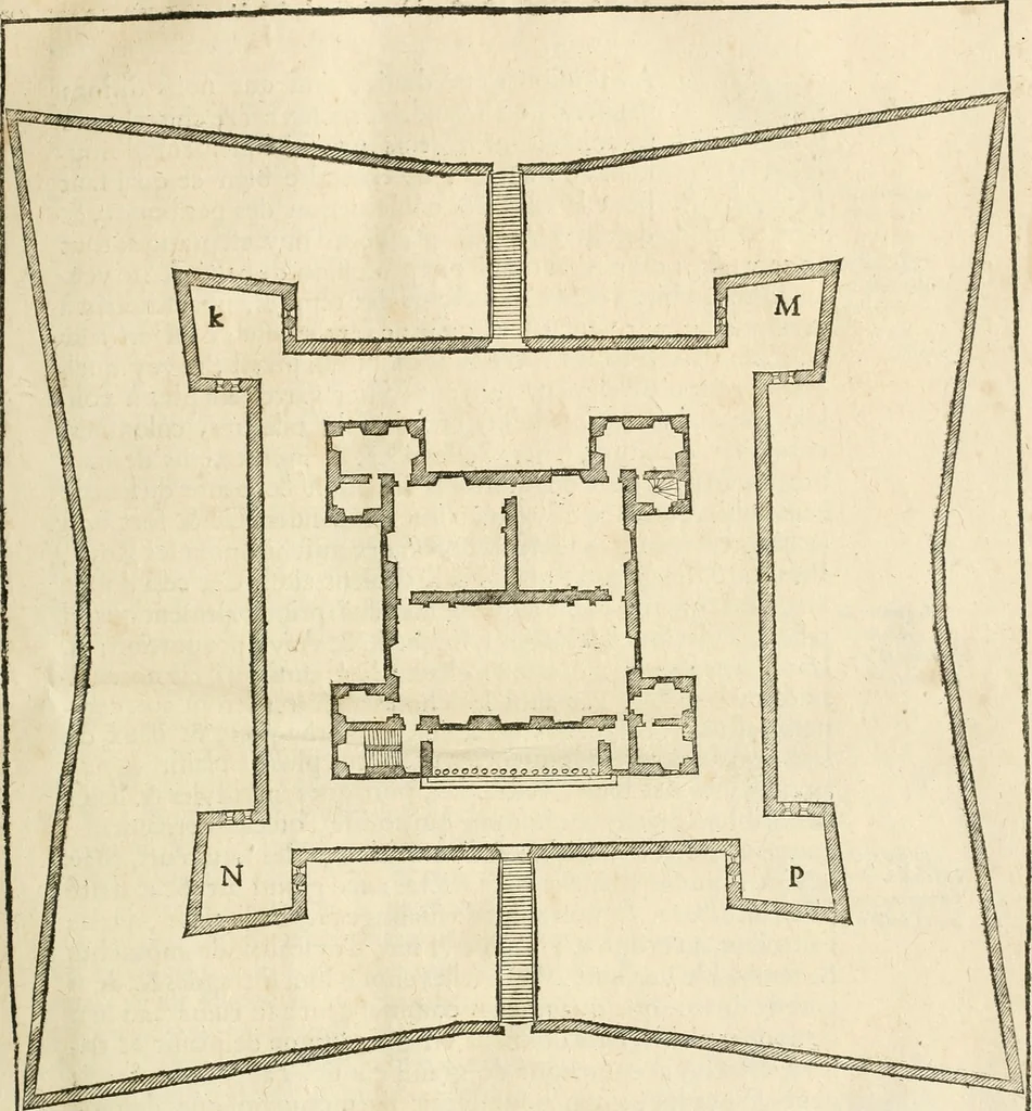 An illustration from Architecture de Philibert de l'Orme ... : uure entiere contenant onze livres, augmentée de deux, & autres figures non encores veuës, tant pour desseins qu'ornemens de maisons : avec vne belle inuention pour bien bastir, & à petits fraiz .., 1626, leaf 40