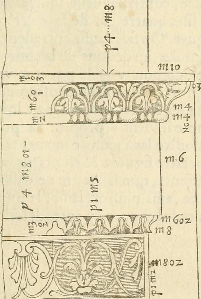 An illustration from Architecture de Philibert de l'Orme ... : uure entiere contenant onze livres, augmentée de deux, & autres figures non encores veuës, tant pour desseins qu'ornemens de maisons : avec vne belle inuention pour bien bastir, & à petits fraiz .., 1626, leaf 404