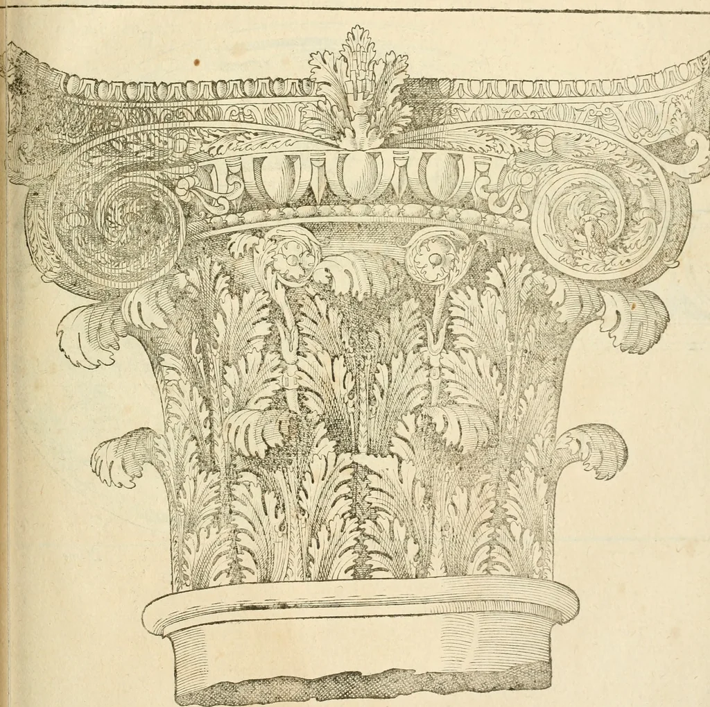 An illustration from Architecture de Philibert de l'Orme ... : uure entiere contenant onze livres, augmentée de deux, & autres figures non encores veuës, tant pour desseins qu'ornemens de maisons : avec vne belle inuention pour bien bastir, & à petits fraiz .., 1626, leaf 418