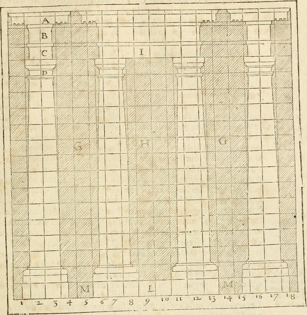 An illustration from Architecture de Philibert de l'Orme ... : uure entiere contenant onze livres, augmentée de deux, & autres figures non encores veuës, tant pour desseins qu'ornemens de maisons : avec vne belle inuention pour bien bastir, & à petits fraiz .., 1626, leaf 462