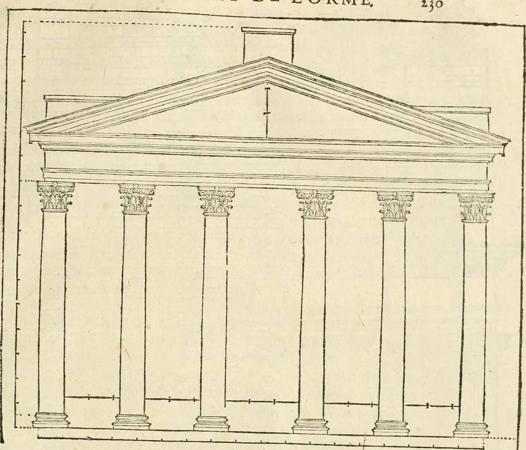 An illustration from Architecture de Philibert de l'Orme ... : uure entiere contenant onze livres, augmentée de deux, & autres figures non encores veuës, tant pour desseins qu'ornemens de maisons : avec vne belle inuention pour bien bastir, & à petits fraiz .., 1626, leaf 466