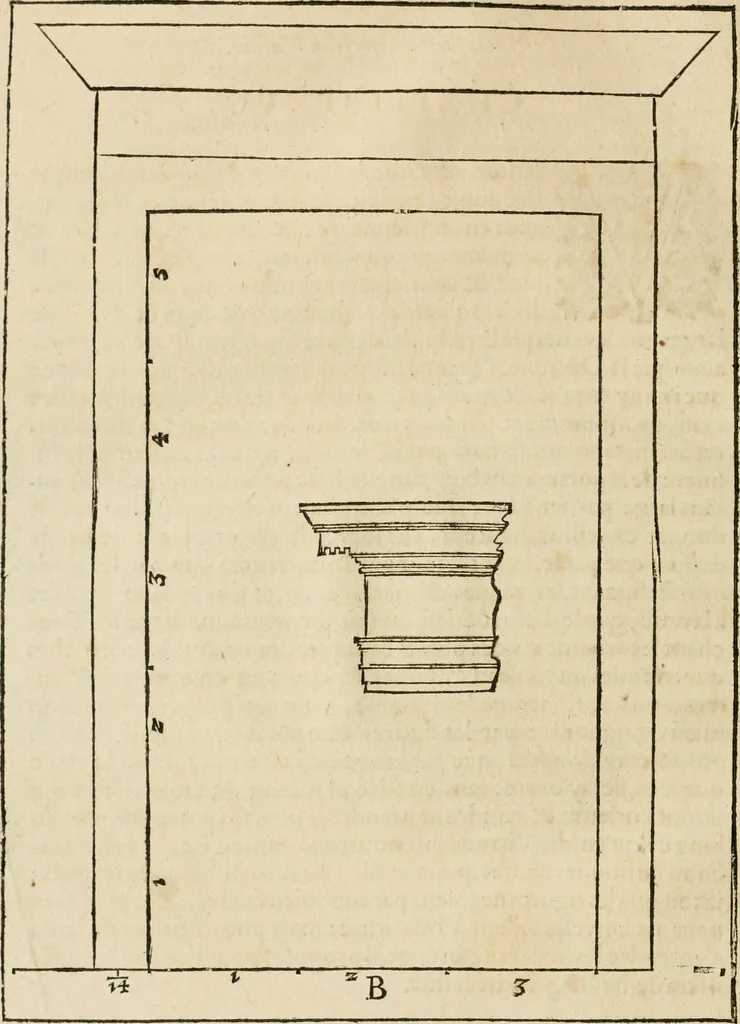 An illustration from Architecture de Philibert de l'Orme ... : uure entiere contenant onze livres, augmentée de deux, & autres figures non encores veuës, tant pour desseins qu'ornemens de maisons : avec vne belle inuention pour bien bastir, & à petits fraiz .., 1626, leaf 483