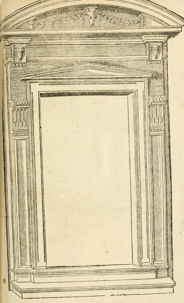 An illustration from Architecture de Philibert de l'Orme ... : uure entiere contenant onze livres, augmentée de deux, & autres figures non encores veuës, tant pour desseins qu'ornemens de maisons : avec vne belle inuention pour bien bastir, & à petits fraiz .., 1626, leaf 490