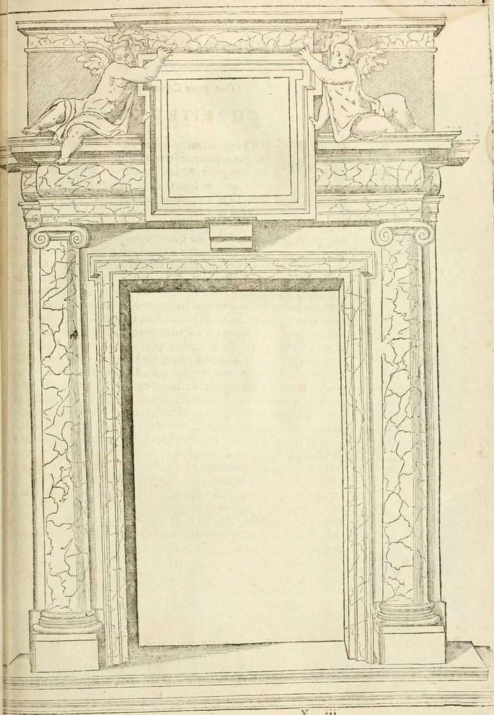 An illustration from Architecture de Philibert de l'Orme ... : uure entiere contenant onze livres, augmentée de deux, & autres figures non encores veuës, tant pour desseins qu'ornemens de maisons : avec vne belle inuention pour bien bastir, & à petits fraiz .., 1626, leaf 496