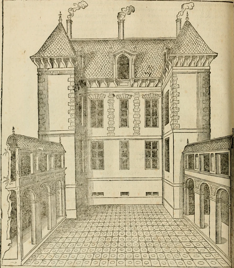 An illustration from Architecture de Philibert de l'Orme ... : uure entiere contenant onze livres, augmentée de deux, & autres figures non encores veuës, tant pour desseins qu'ornemens de maisons : avec vne belle inuention pour bien bastir, & à petits fraiz .., 1626, leaf 513