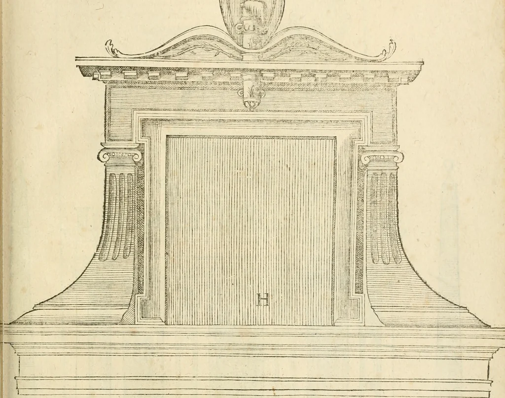 An illustration from Architecture de Philibert de l'Orme ... : uure entiere contenant onze livres, augmentée de deux, & autres figures non encores veuës, tant pour desseins qu'ornemens de maisons : avec vne belle inuention pour bien bastir, & à petits fraiz .., 1626, leaf 518