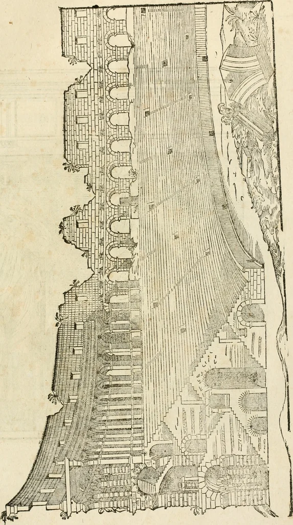An illustration from Architecture de Philibert de l'Orme ... : uure entiere contenant onze livres, augmentée de deux, & autres figures non encores veuës, tant pour desseins qu'ornemens de maisons : avec vne belle inuention pour bien bastir, & à petits fraiz .., 1626, leaf 528