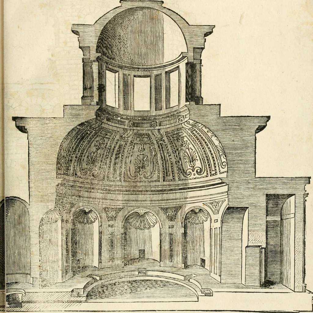 An illustration from Architecture de Philibert de l'Orme ... : uure entiere contenant onze livres, augmentée de deux, & autres figures non encores veuës, tant pour desseins qu'ornemens de maisons : avec vne belle inuention pour bien bastir, & à petits fraiz .., 1626, leaf 532