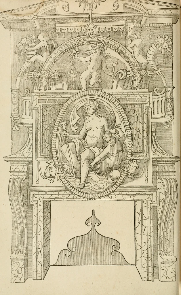 An illustration from Architecture de Philibert de l'Orme ... : uure entiere contenant onze livres, augmentée de deux, & autres figures non encores veuës, tant pour desseins qu'ornemens de maisons : avec vne belle inuention pour bien bastir, & à petits fraiz .., 1626, leaf 545