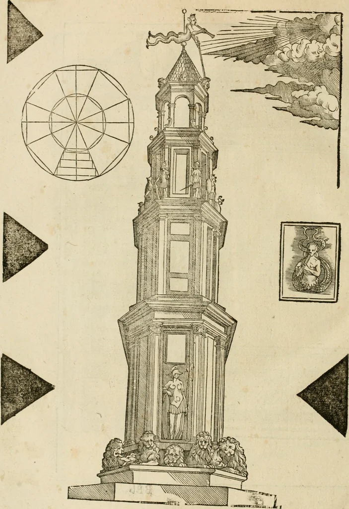 An illustration from Architecture de Philibert de l'Orme ... : uure entiere contenant onze livres, augmentée de deux, & autres figures non encores veuës, tant pour desseins qu'ornemens de maisons : avec vne belle inuention pour bien bastir, & à petits fraiz .., 1626, leaf 555