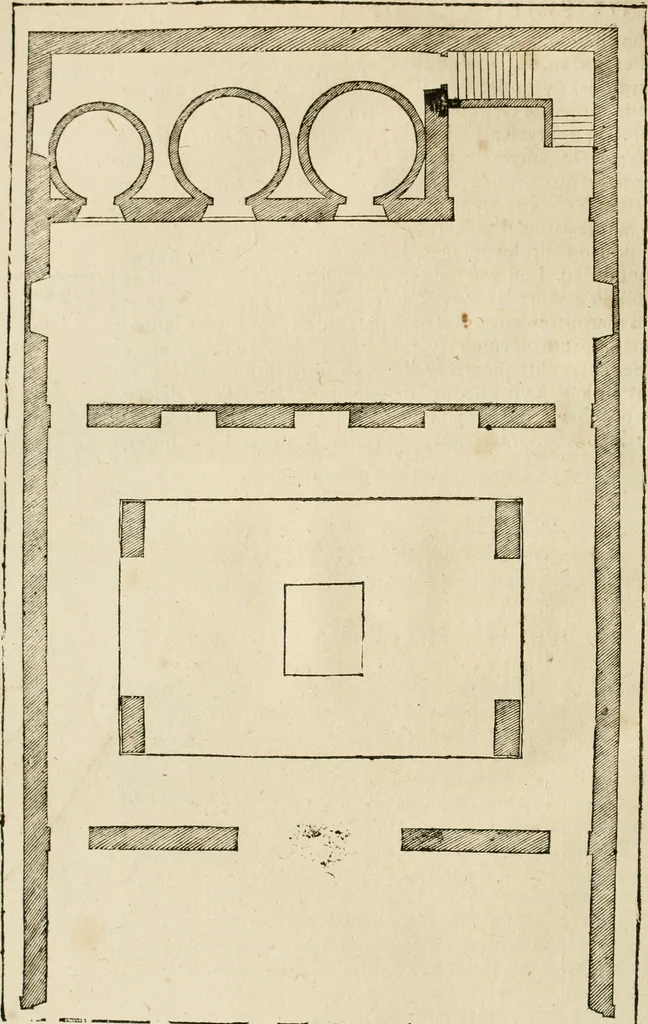 An illustration from Architecture de Philibert de l'Orme ... : uure entiere contenant onze livres, augmentée de deux, & autres figures non encores veuës, tant pour desseins qu'ornemens de maisons : avec vne belle inuention pour bien bastir, & à petits fraiz .., 1626, leaf 571