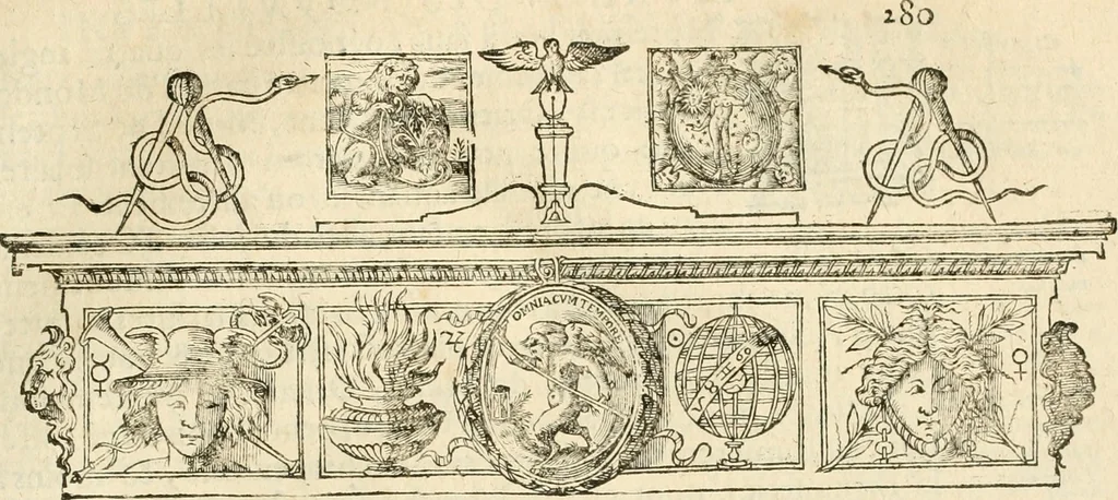 An illustration from Architecture de Philibert de l'Orme ... : uure entiere contenant onze livres, augmentée de deux, & autres figures non encores veuës, tant pour desseins qu'ornemens de maisons : avec vne belle inuention pour bien bastir, & à petits fraiz .., 1626, leaf 580