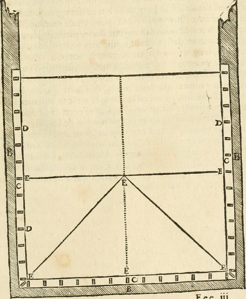 An illustration from Architecture de Philibert de l'Orme ... : uure entiere contenant onze livres, augmentée de deux, & autres figures non encores veuës, tant pour desseins qu'ornemens de maisons : avec vne belle inuention pour bien bastir, & à petits fraiz .., 1626, leaf 588