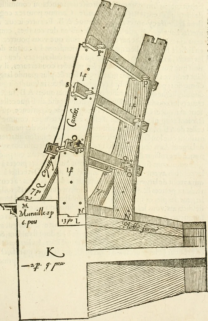An illustration from Architecture de Philibert de l'Orme ... : uure entiere contenant onze livres, augmentée de deux, & autres figures non encores veuës, tant pour desseins qu'ornemens de maisons : avec vne belle inuention pour bien bastir, & à petits fraiz .., 1626, leaf 608