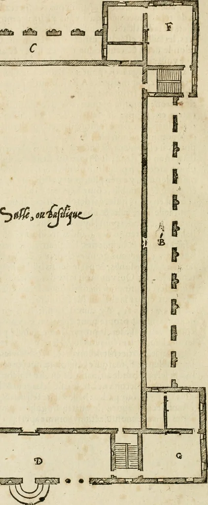 An illustration from Architecture de Philibert de l'Orme ... : uure entiere contenant onze livres, augmentée de deux, & autres figures non encores veuës, tant pour desseins qu'ornemens de maisons : avec vne belle inuention pour bien bastir, & à petits fraiz .., 1626, leaf 631