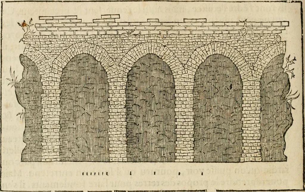 An illustration from Architecture de Philibert de l'Orme ... : uure entiere contenant onze livres, augmentée de deux, & autres figures non encores veuës, tant pour desseins qu'ornemens de maisons : avec vne belle inuention pour bien bastir, & à petits fraiz .., 1626, leaf 95