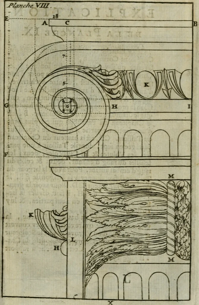 An illustration from Architecture generale de Vitruve, 1681, leaf 268