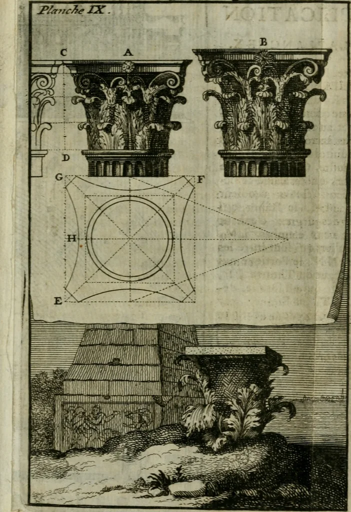 An illustration from Architecture generale de Vitruve, 1681, leaf 270