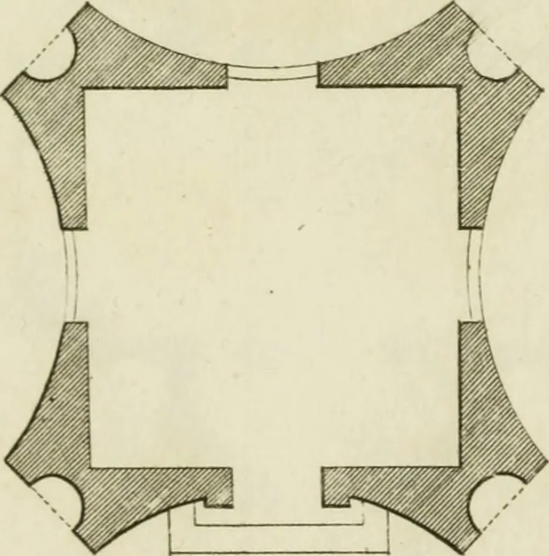 An illustration from Architecture improved, in a collection of modern, elegant and useful designs : from slight and graceful recesses, lodges and other decorations in parks, gardens, woods or forests, to the portico, bath, observatory, and interior ornaments of superb buildings : with great variety of rich embellishments for chimneys in the taste of Inigo Jones, Mr. Kent, &c. : all curiously engraved on fifty copper-plates, octavo, 1755, leaf 26