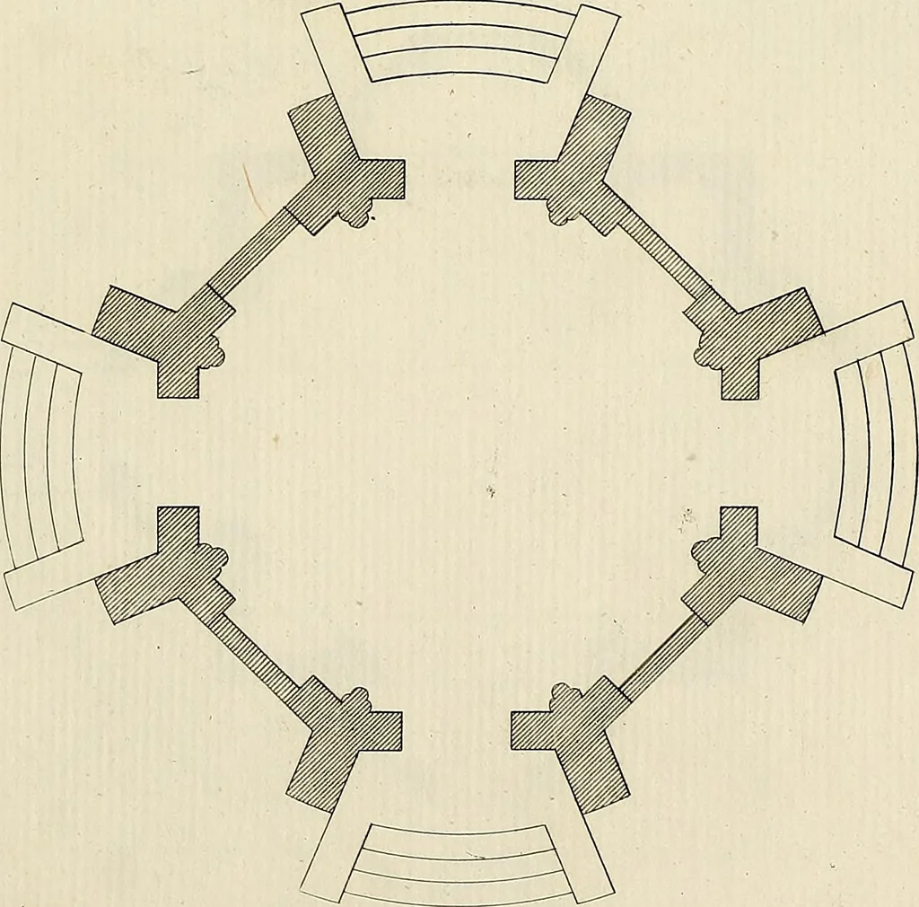An illustration from Gothic architecture, improved by rules and proportions : in many grand designs of columns, doors, windows, chimney-pieces, arcades, colonades, porticos, umbrellos, temples and pavillions &c. : with plans, elevations and profiles, 1747, leaf 124