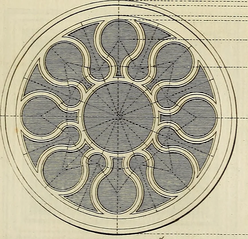 An illustration from Gothic architecture, improved by rules and proportions : in many grand designs of columns, doors, windows, chimney-pieces, arcades, colonades, porticos, umbrellos, temples and pavillions &c. : with plans, elevations and profiles, 1747, leaf 76