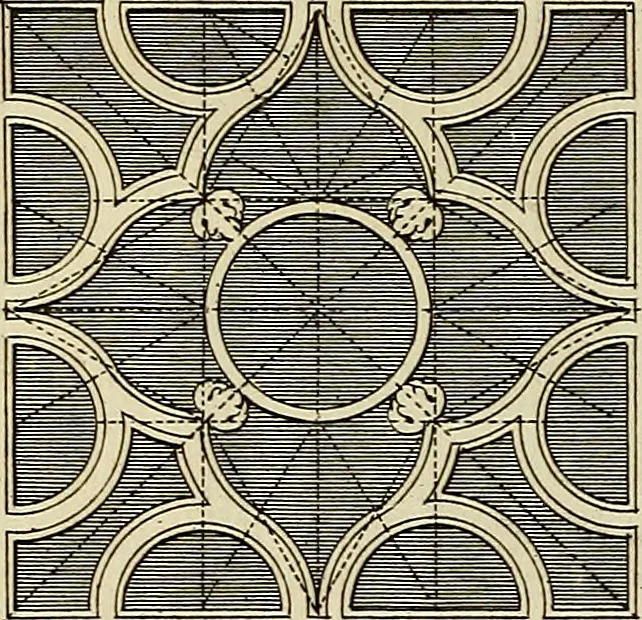 An illustration from Gothic architecture, improved by rules and proportions : in many grand designs of columns, doors, windows, chimney-pieces, arcades, colonades, porticos, umbrellos, temples and pavillions &c. : with plans, elevations and profiles, 1747, leaf 78