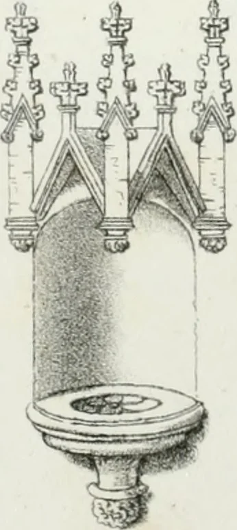 An illustration from An attempt to discriminate the styles of architecture in England : from the Conquest to the Reformation : with a sketch of the Grecian and Roman orders, notices of numerous British edifices, and some remarks on the architecture of a part of France, 1835, leaf 147