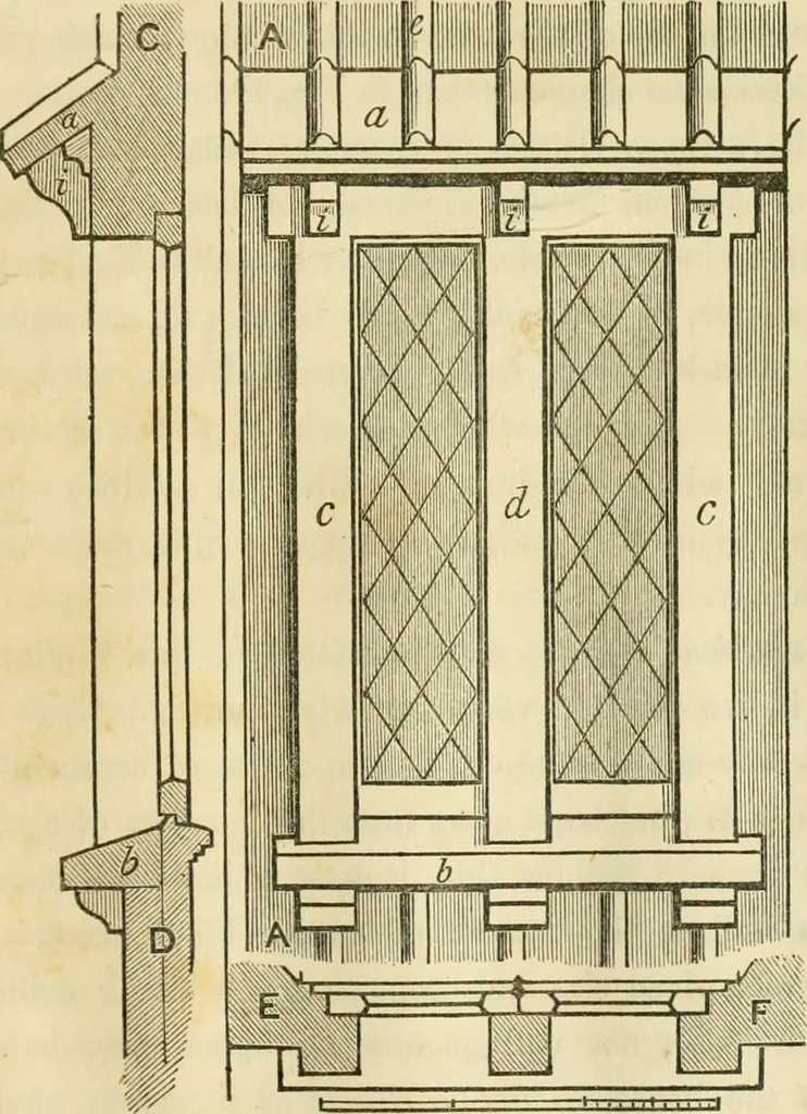 An illustration from The architecture of country houses : including designs for cottages, farm houses, and villas, with remarks on interiors, furniture, and the best modes of warming and ventilating, 1851, leaf 112