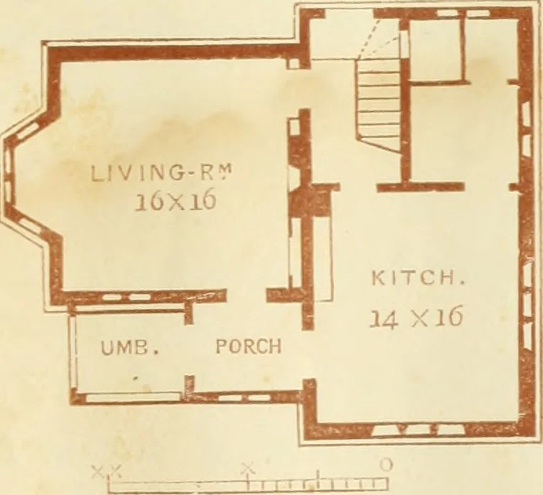 An illustration from The architecture of country houses : including designs for cottages, farm houses, and villas, with remarks on interiors, furniture, and the best modes of warming and ventilating, 1851, leaf 116