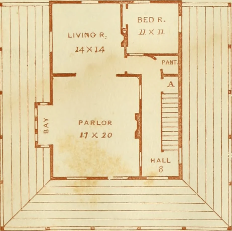 An illustration from The architecture of country houses : including designs for cottages, farm houses, and villas, with remarks on interiors, furniture, and the best modes of warming and ventilating, 1851, leaf 146