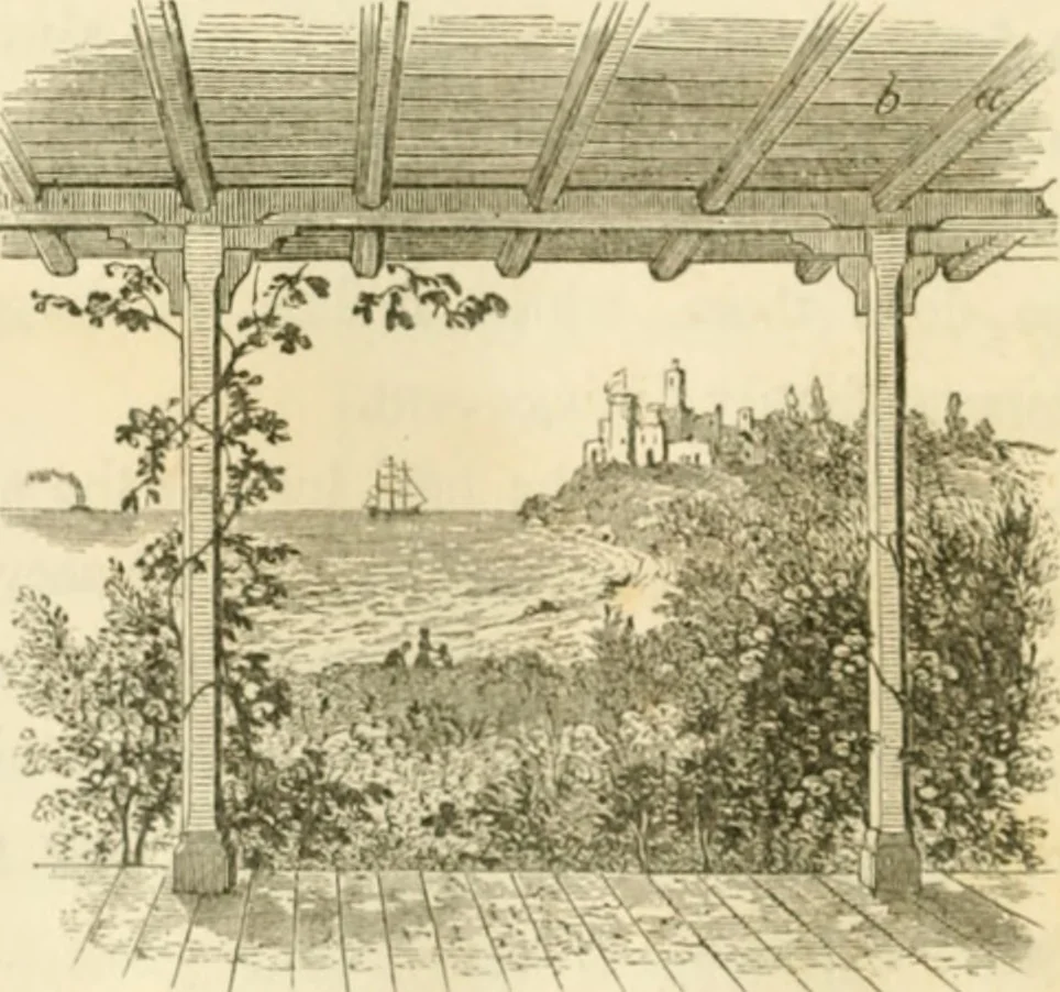 An illustration from The architecture of country houses : including designs for cottages, farm houses, and villas, with remarks on interiors, furniture, and the best modes of warming and ventilating, 1851, leaf 159