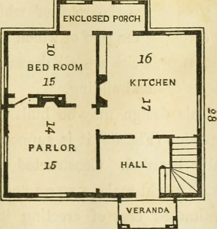An illustration from The architecture of country houses : including designs for cottages, farm houses, and villas, with remarks on interiors, furniture, and the best modes of warming and ventilating, 1851, leaf 168