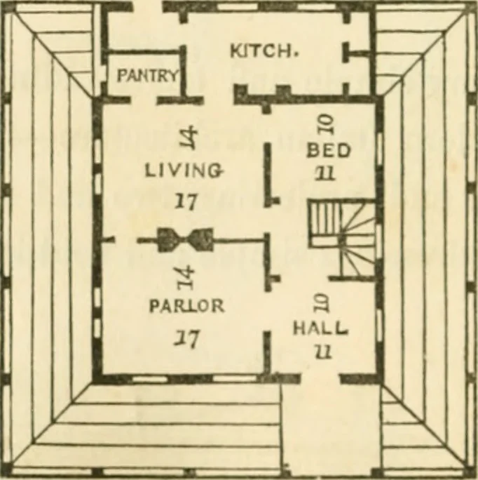 An illustration from The architecture of country houses : including designs for cottages, farm houses, and villas, with remarks on interiors, furniture, and the best modes of warming and ventilating, 1851, leaf 171