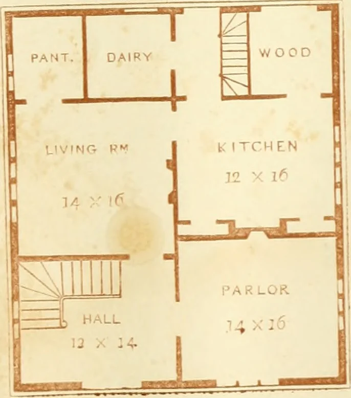 An illustration from The architecture of country houses : including designs for cottages, farm houses, and villas, with remarks on interiors, furniture, and the best modes of warming and ventilating, 1851, leaf 192
