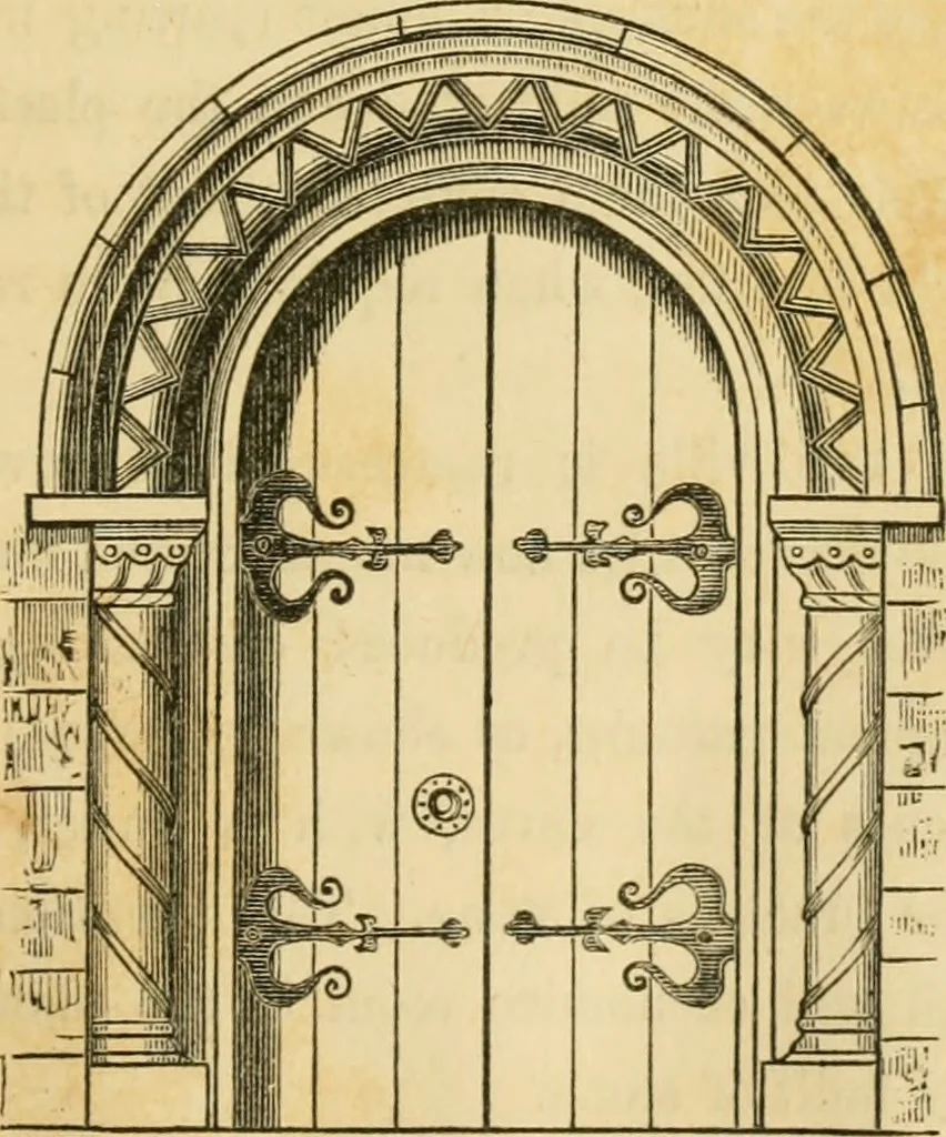 An illustration from The architecture of country houses : including designs for cottages, farm houses, and villas, with remarks on interiors, furniture, and the best modes of warming and ventilating, 1851, leaf 340