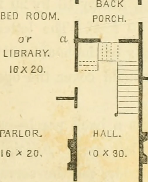 An illustration from The architecture of country houses : including designs for cottages, farm houses, and villas, with remarks on interiors, furniture, and the best modes of warming and ventilating, 1851, leaf 374