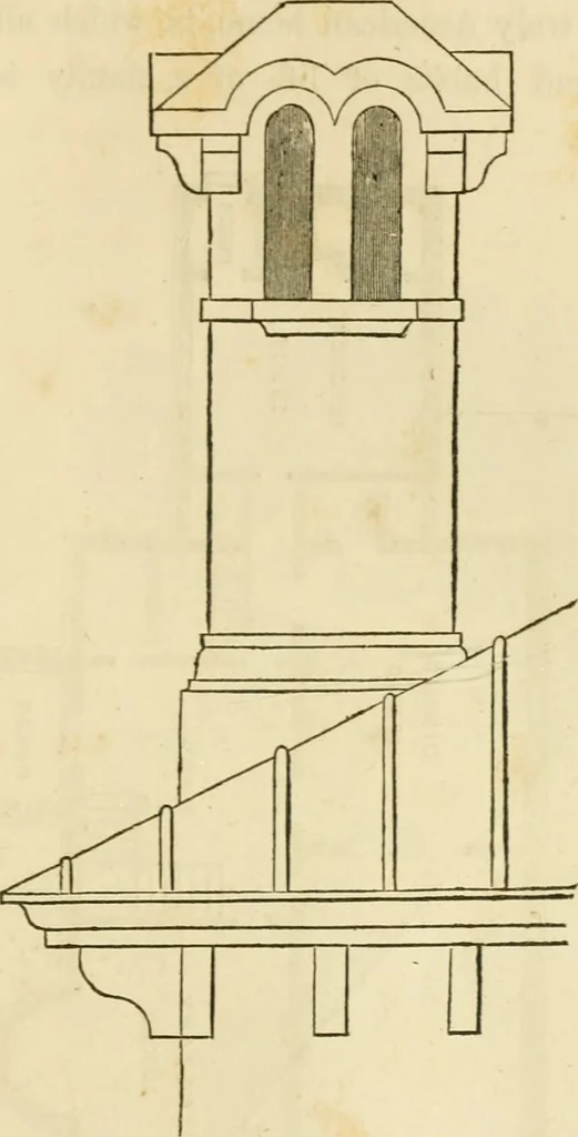 An illustration from The architecture of country houses : including designs for cottages, farm houses, and villas, with remarks on interiors, furniture, and the best modes of warming and ventilating, 1851, leaf 384