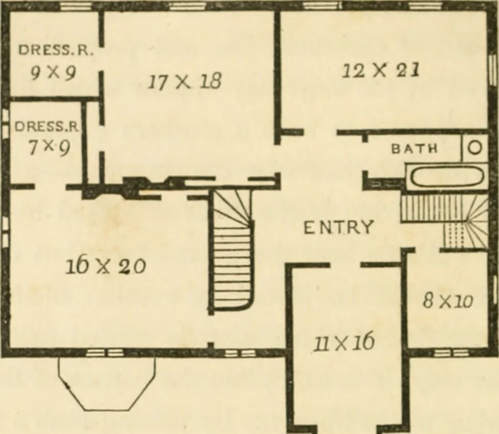 An illustration from The architecture of country houses : including designs for cottages, farm houses, and villas, with remarks on interiors, furniture, and the best modes of warming and ventilating, 1851, leaf 391
