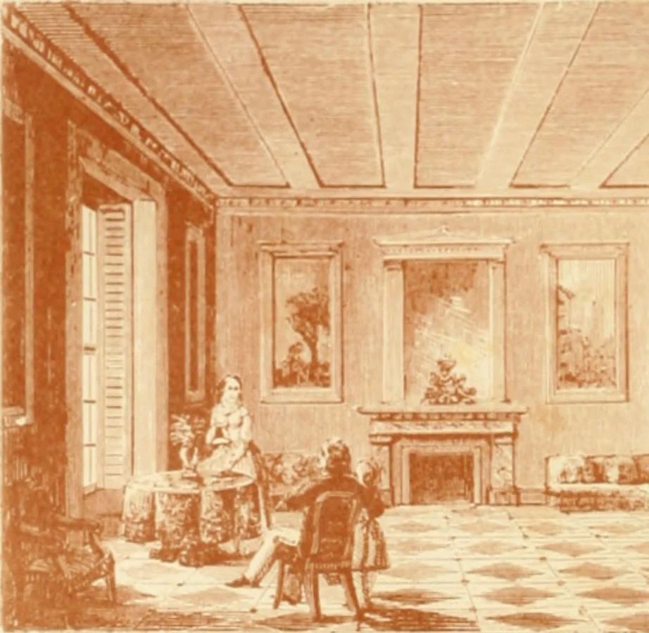 An illustration from The architecture of country houses : including designs for cottages, farm houses, and villas, with remarks on interiors, furniture, and the best modes of warming and ventilating, 1851, leaf 453