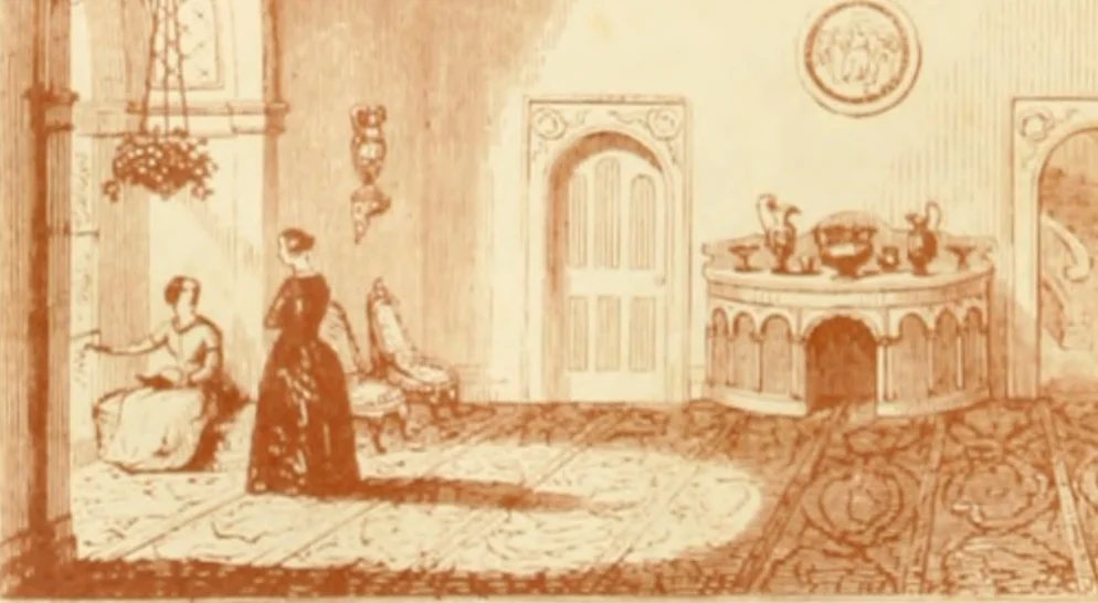 An illustration from The architecture of country houses : including designs for cottages, farm houses, and villas, with remarks on interiors, furniture, and the best modes of warming and ventilating, 1851, leaf 453