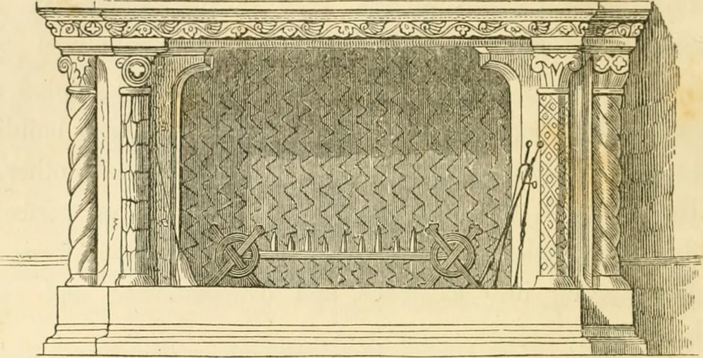 An illustration from The architecture of country houses : including designs for cottages, farm houses, and villas, with remarks on interiors, furniture, and the best modes of warming and ventilating, 1851, leaf 467