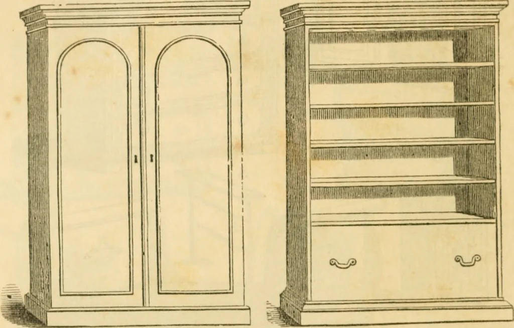 An illustration from The architecture of country houses : including designs for cottages, farm houses, and villas, with remarks on interiors, furniture, and the best modes of warming and ventilating, 1851, leaf 499